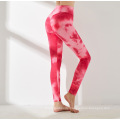 Women Sportswear Clothes Yoga Compression Fitness Leggings high Waist Tie Dye Stacked Leggings Set